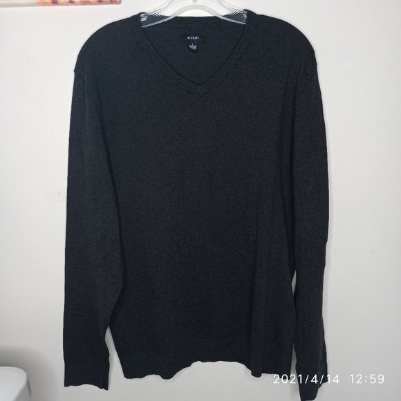 Alfani Sweaters - Alfani V Neck Long Sleeve Comfort Pullover Sweater